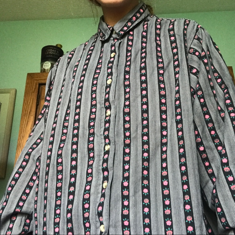 L.L. Bean floral button up!